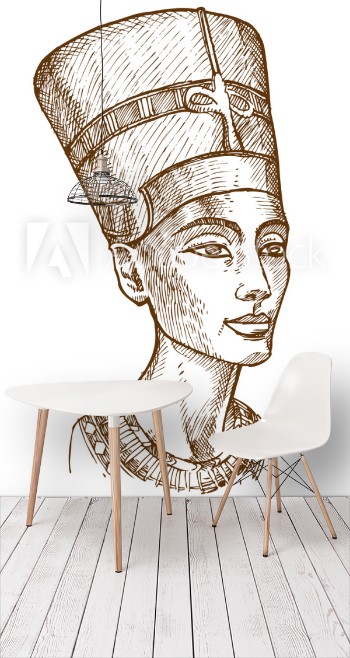 Picture of Bust of Nefertiti hand drawn